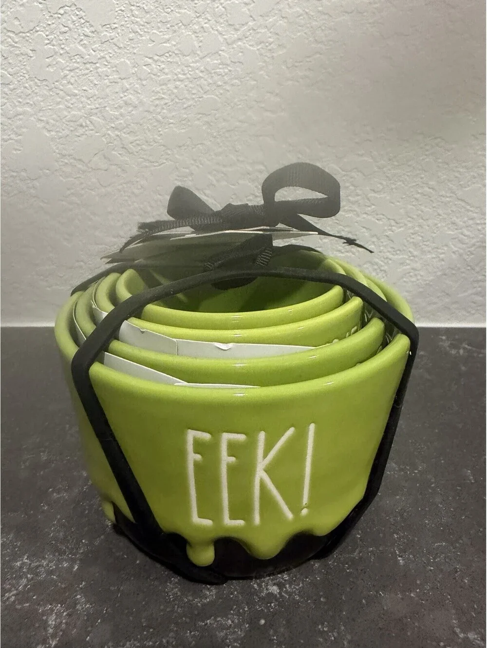 Rae Dunn Halloween Eek! Boo! Shriek! Ahh! Poison Measuring Cups New with Tags